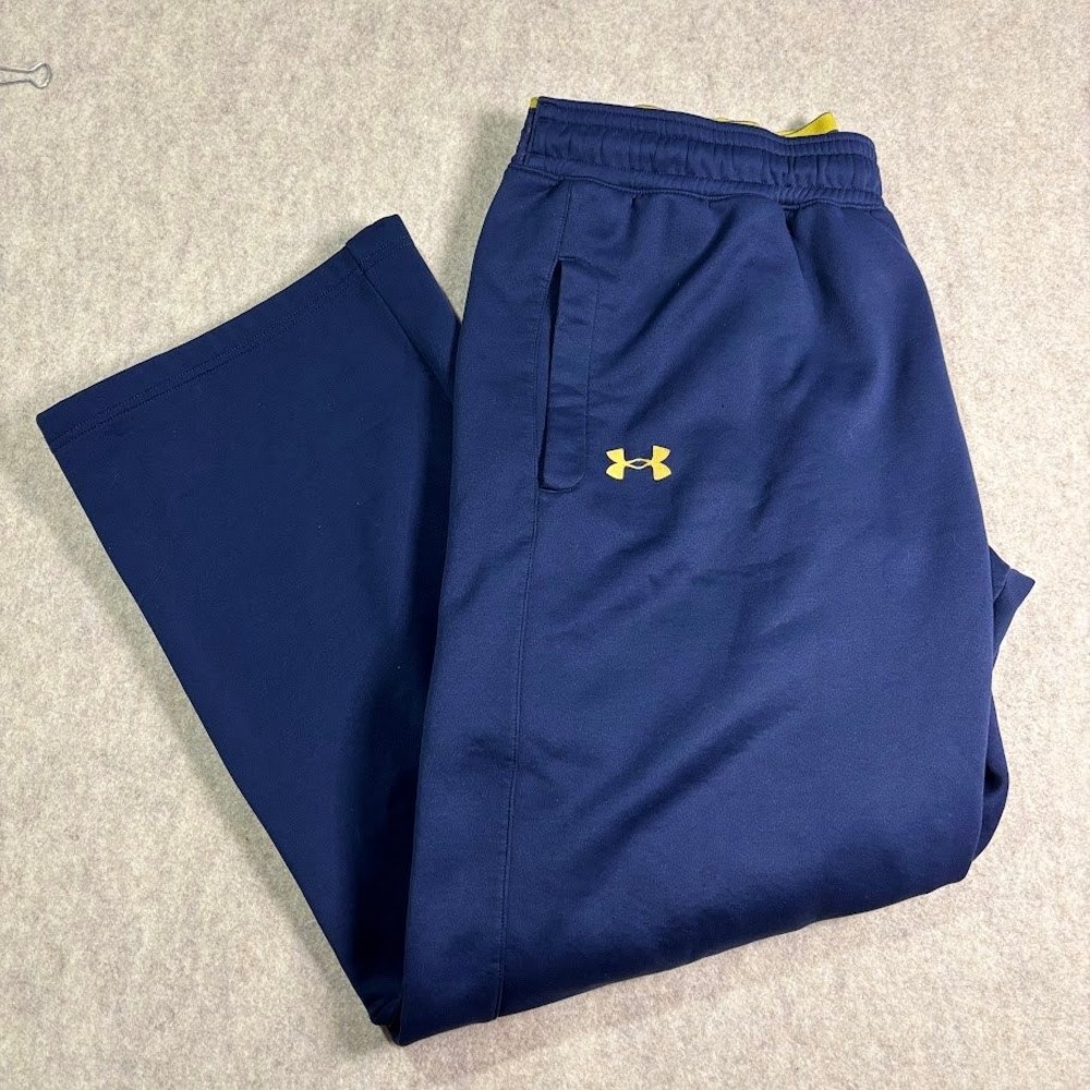 Under Armour Storm Sweatpants Mens XL Navy Blue Polyester Loose Fit Athletic Gym